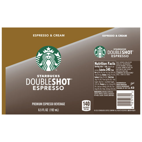Starbucks Doubleshot Espresso Coffee Cans, 12 pk./6.5 fl. oz.